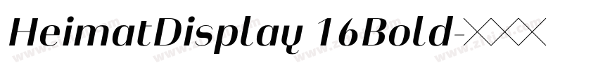 HeimatDisplay 16Bold字体转换